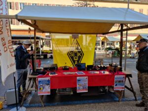 Le stand de HB9LC au marché de La Chaux-de-Fonds